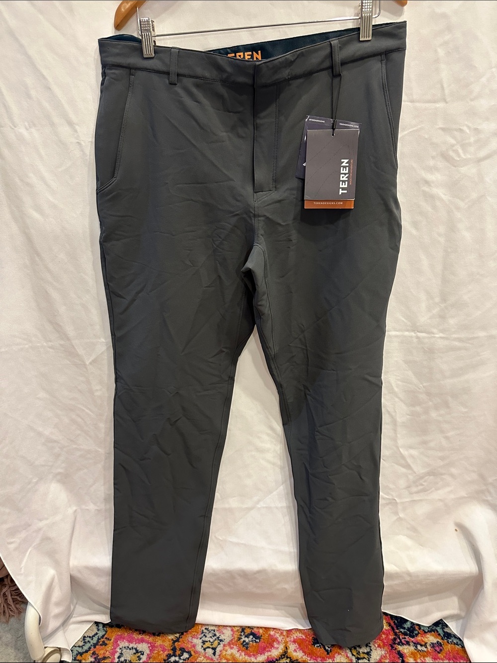 Teren Men's Performance Pants — Charcoal Gray, NWT, size 34/34